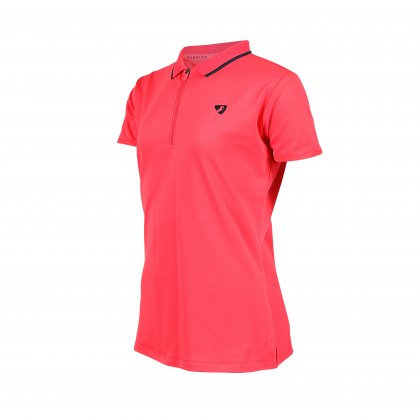 Aubrion Poise Tech Polo - Young Rider Coral