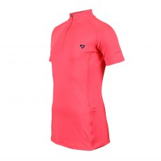 Aubrion Revive Short Sleeve Base Layer - Young Rider Coral