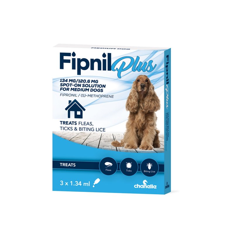 Chanelle Chanelle Fipnil Plus Spot On For Medium Dogs 10 - 20 kg 3 Pipettes