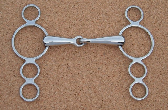 Buckley Bits Show Jump Jointed 3 Ring Gag