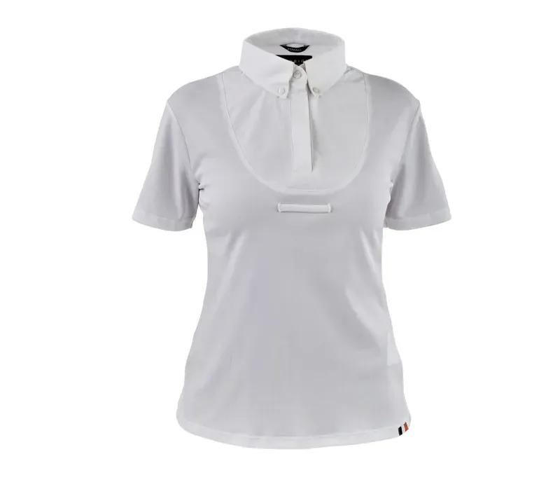 Aubrion Young Rider Short Sleeve Tie Shirt in White