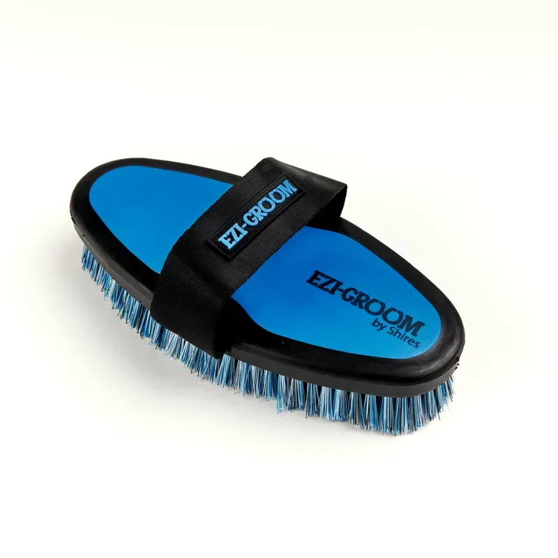 Shires Large Ezi-Groom Body Brush in Bright Blue