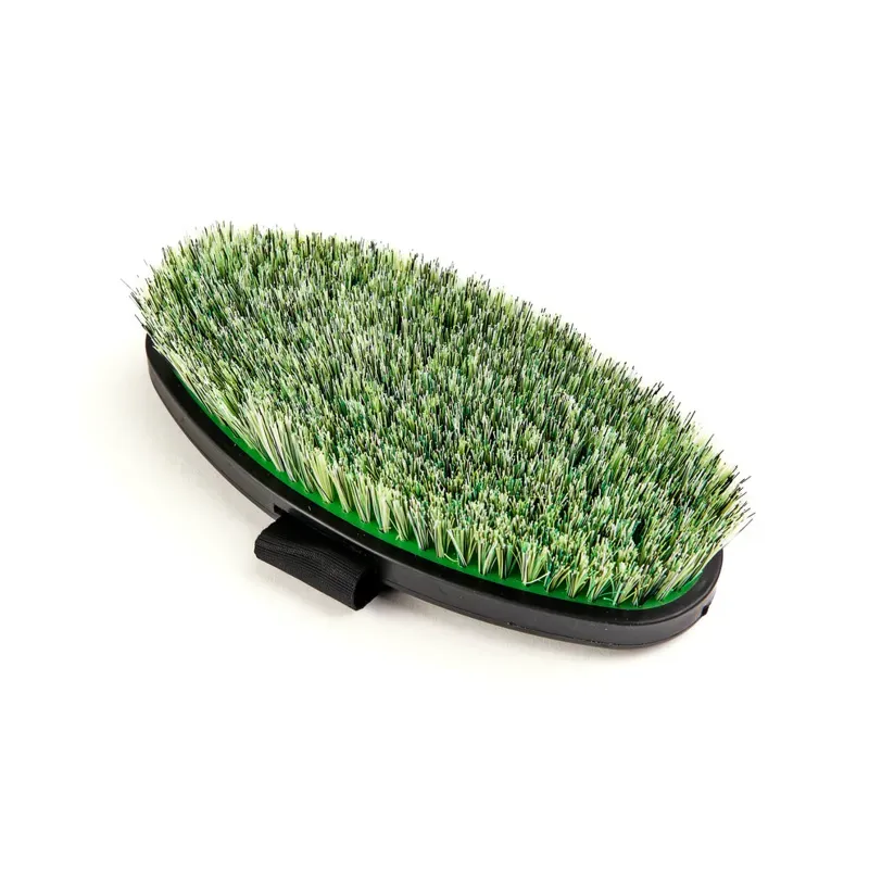 Shires Large Ezi-Groom Body Brush in Lime Green-1