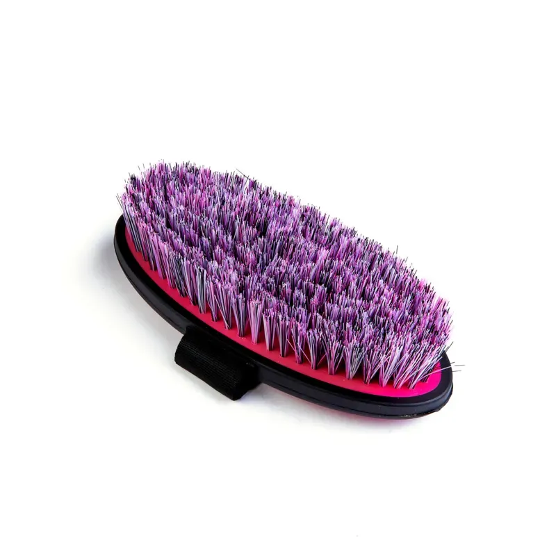 Shires Ezi-Groom Large Body Brush in Bright Pink-1