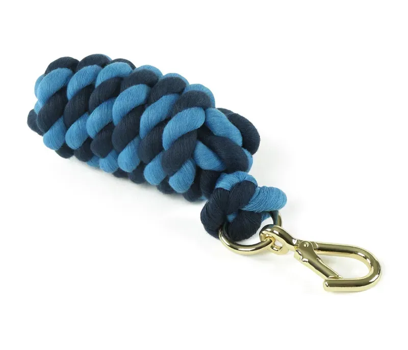 Shires One Size Two Tone Headcollar Lead Rope in Blue/Blue
