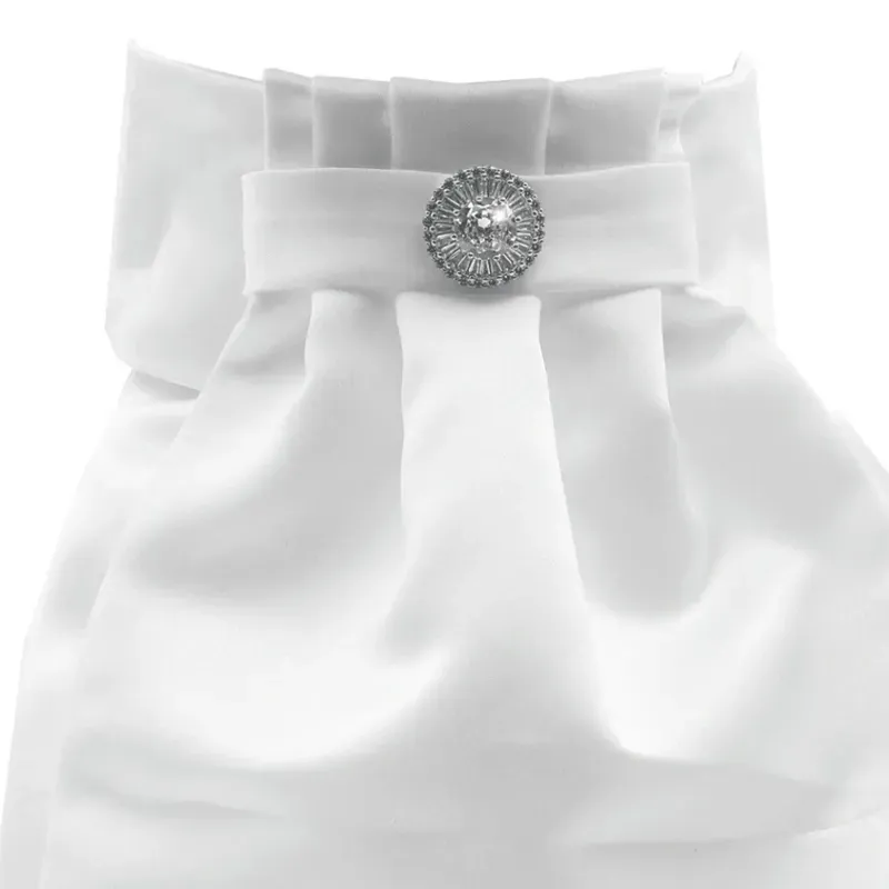 Equetech One Size Deluxe Ready-Tied Stocks in Liberty White/Crystal White