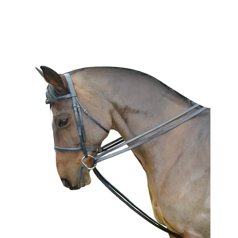 Kincade Leather Draw Reins Set in Black