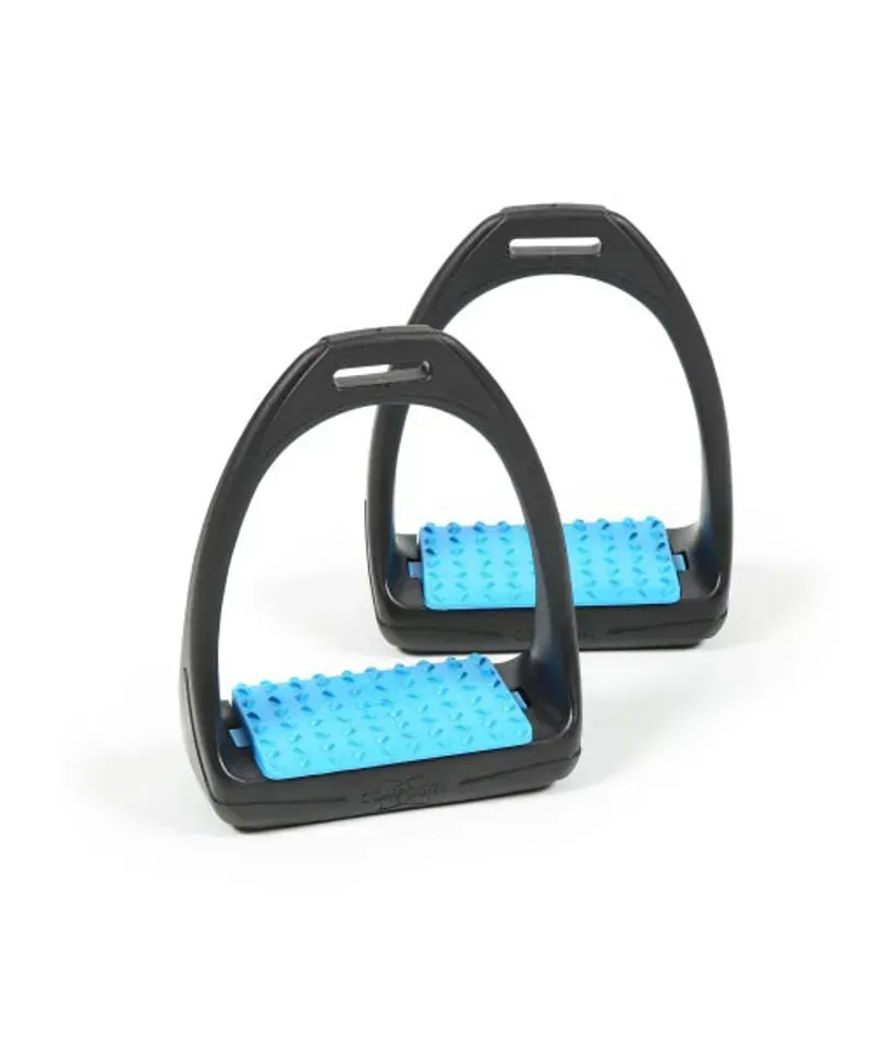 Compositi Reflex Stirrups in Bright Blue
