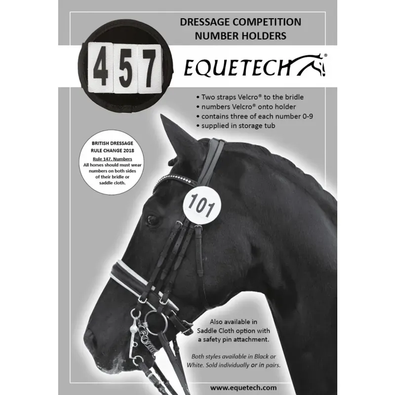 Bridle Number Holder - Patent - Pair Black pair (2)-3