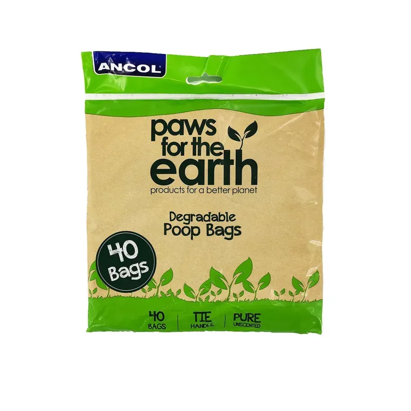 Ancol Paws For The Earth Flat Pack Poop Bags in Brown