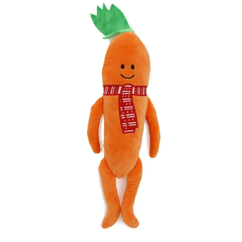 Ancol Katie Carrot Small Dog Toy in Orange/Green/Red