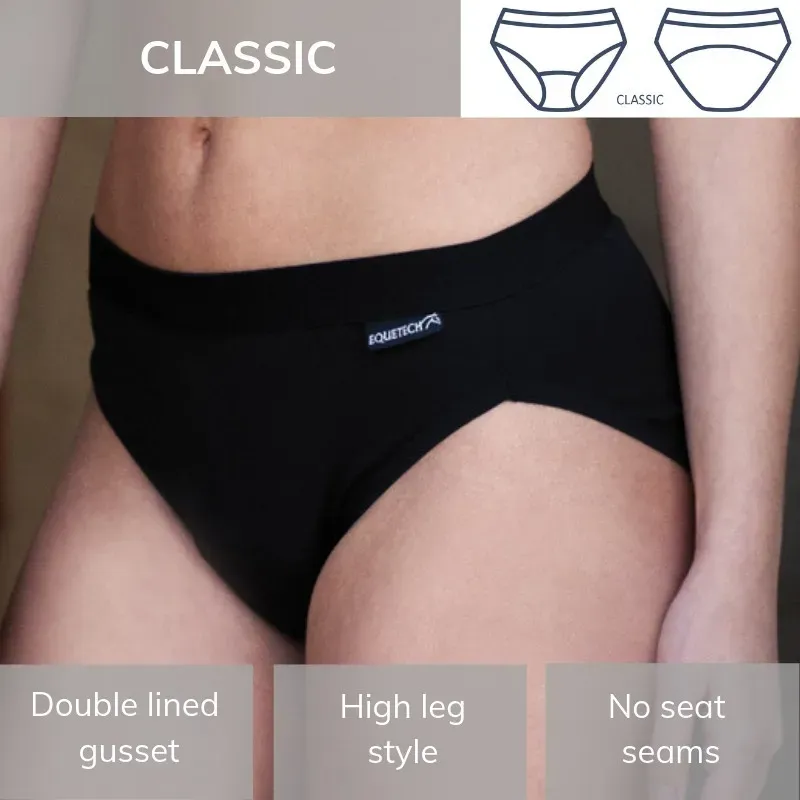 Equetech Bikini Brief Classic in Black-1