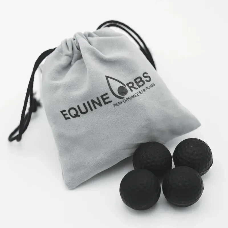 Equetech 4pk Equine Orbs Performance Ear Plugs in Black