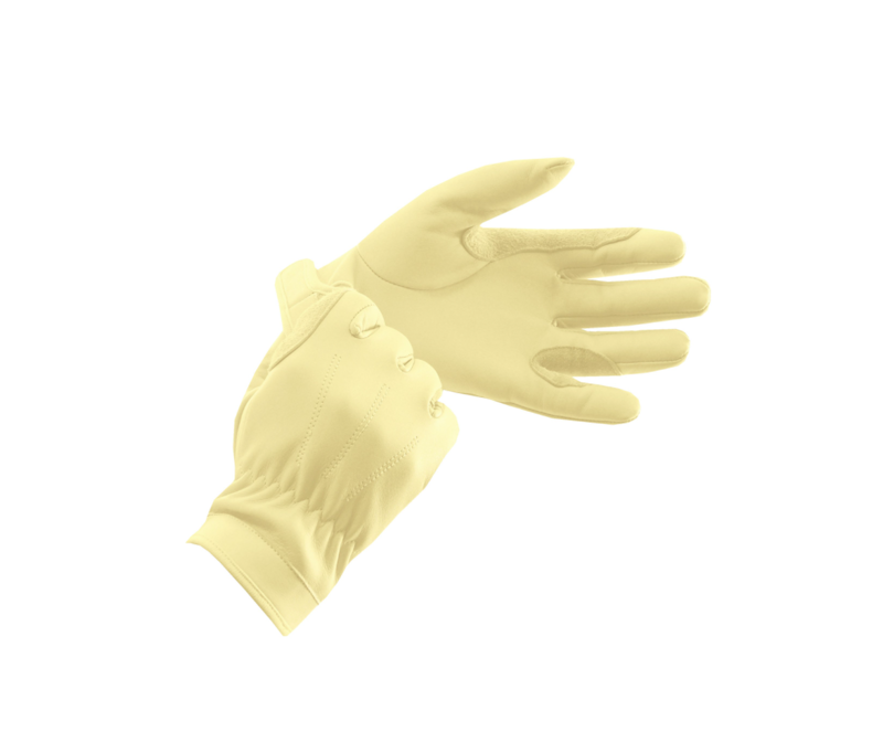 Equetech Leather Show Gloves in Yellow