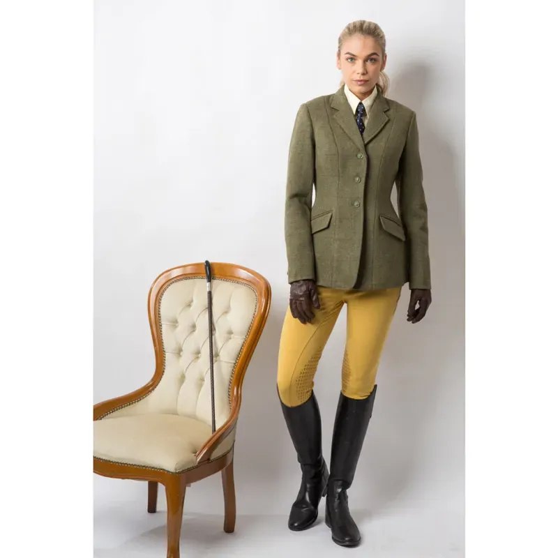 Equetech Claydon Tweed Riding Jacket in Green-3
