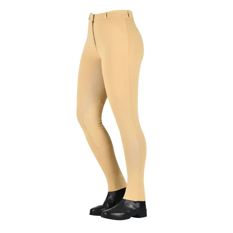 Saxon Warm Up Zip Front Ladies Jodhpurs in Beige