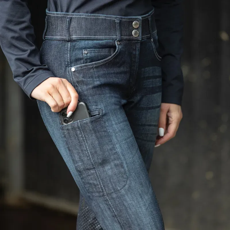 Equetech Women's Ultimo Grip Breeches in Blue-1