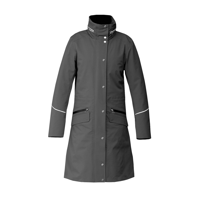 Equetech Utopia Long Waterproof Riding Coat in Grey