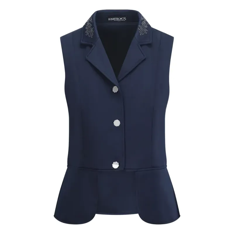 Equetech Crystal Dressage Waistcoat in Navy/Silver