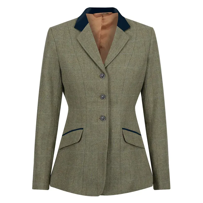 Equetech Thornborough Deluxe Tweed Riding Jacket in Green
