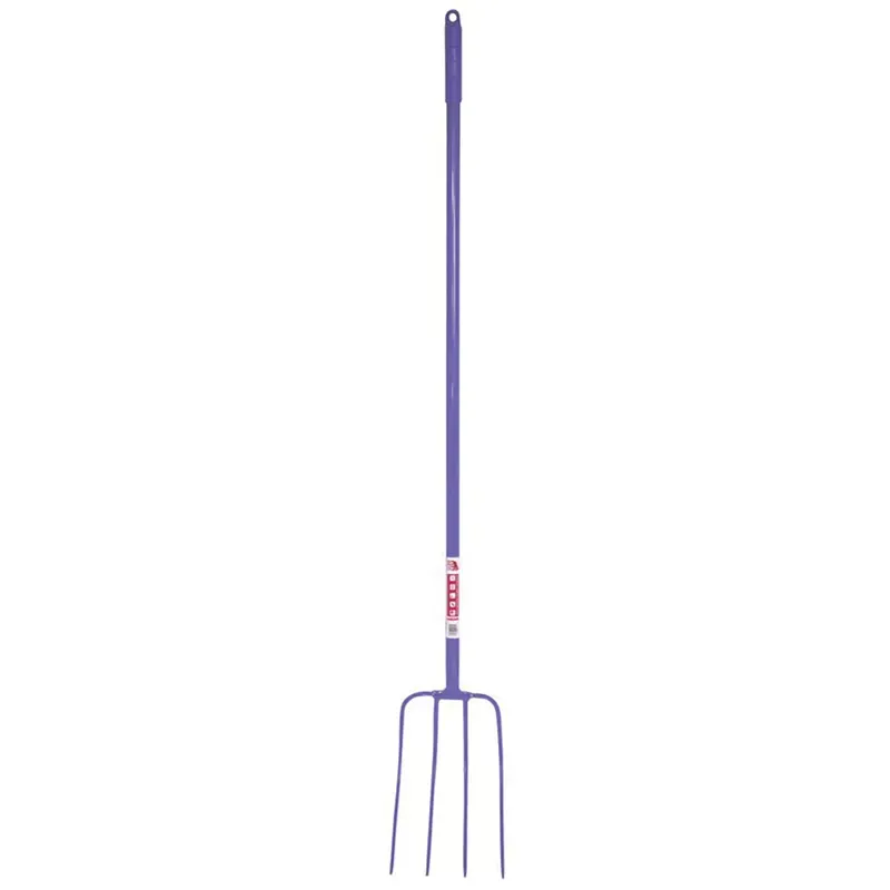Red Gorilla Long Handle Manure Fork in Purple