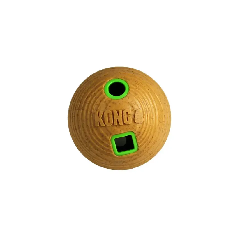 Kong Medium Bamboo Feeder Ball in Brown