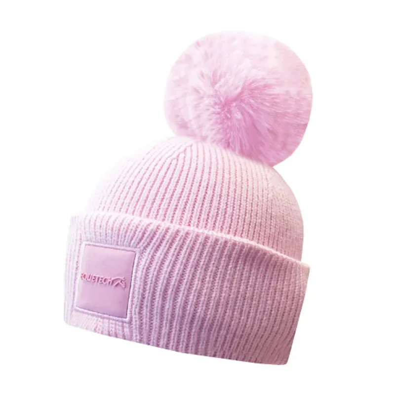 Equetech One Size Luxe Recycled Pom Knit Hat in Pink