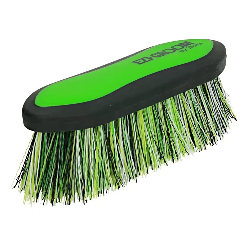 Shires Small Ezi-Groom Grip Dandy Brush In Lime Green