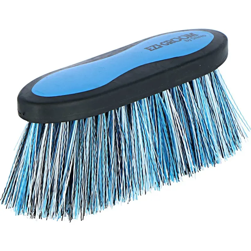Shires Large Ezi-Groom Long Bristle Grip Dandy Brush In Blue