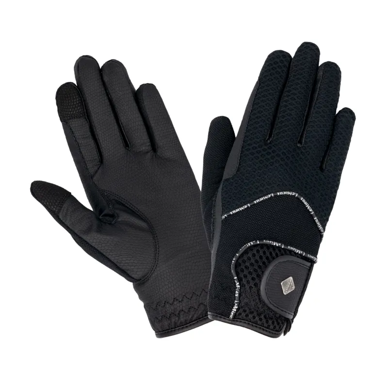 LeMieux Pro Touch 3D Mesh Adults Riding Gloves in Black