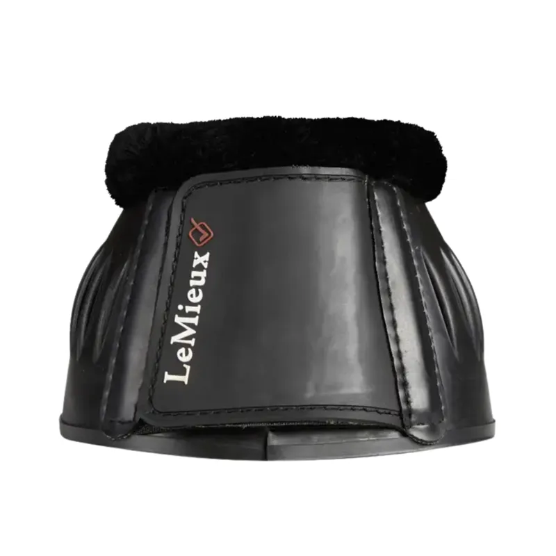 LeMieux Rubber Bell Boots With Fleece in Black