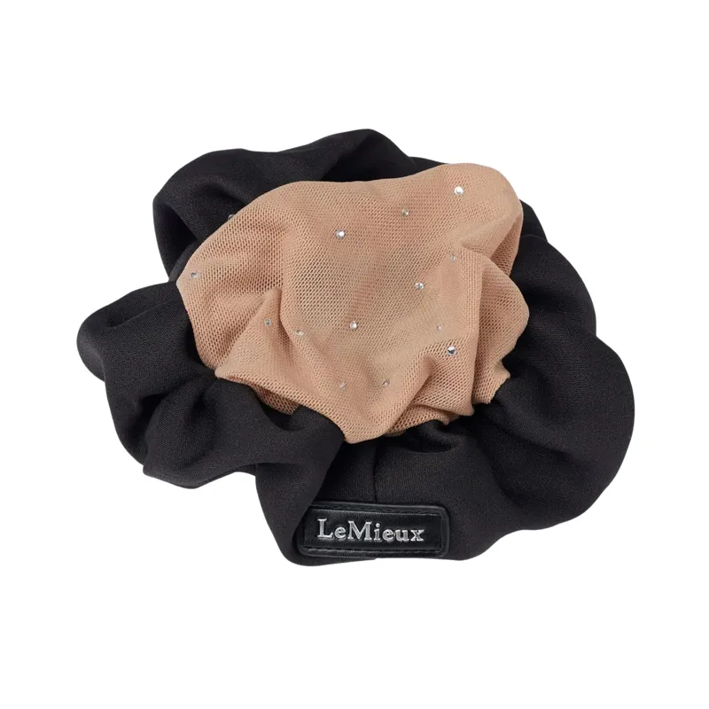 LeMieux Scrunchie with Crystal Hair Net in Black and Blonde