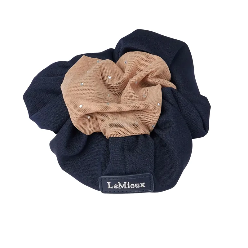 LeMieux Scrunchie With Crystal Hair Net in Navy and Blonde
