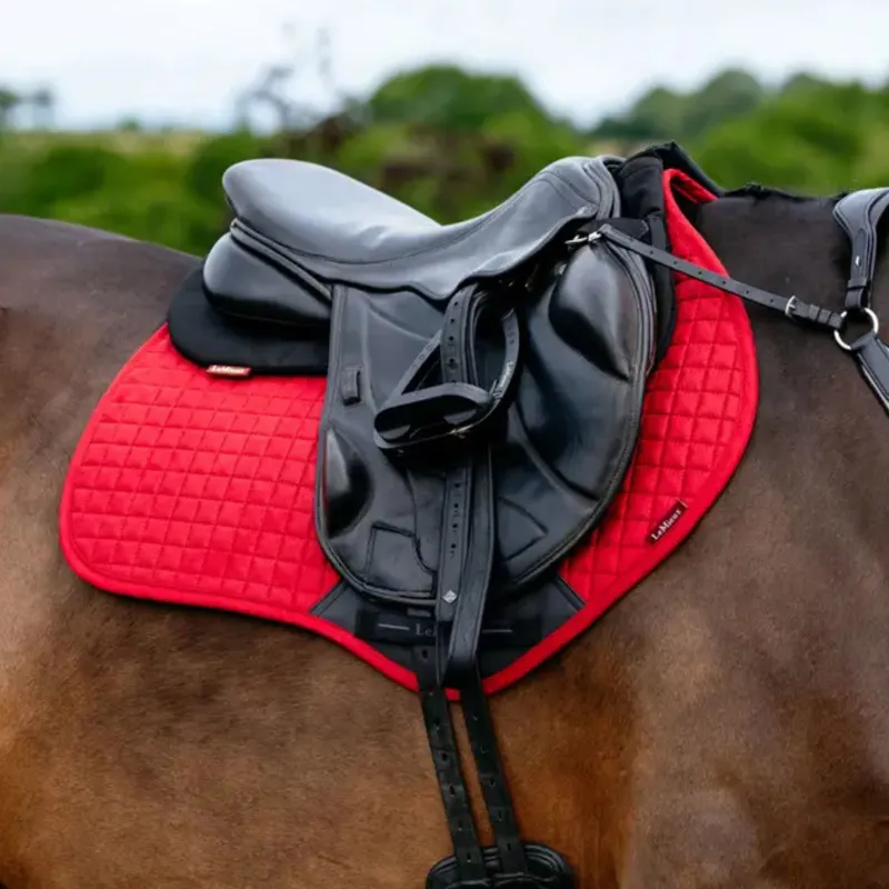 LeMieux Suede Close Contact Square in Chilli Red-1