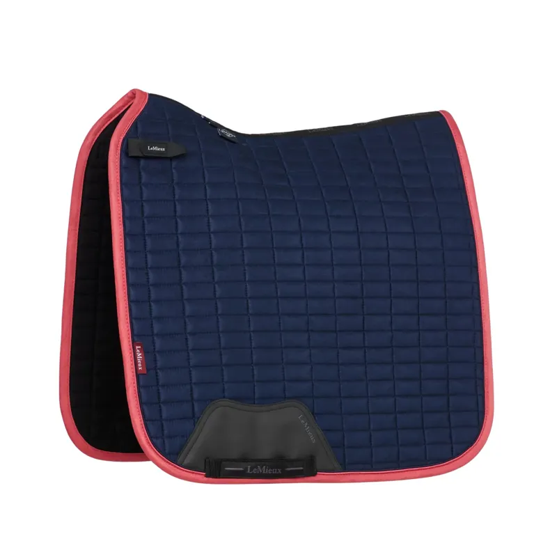 LeMieux Suede Dressage Square in Navy and Cranberry