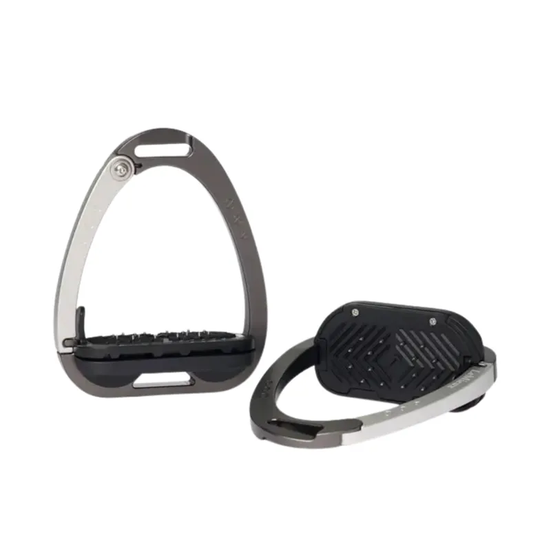 LeMieux Vector Balance Stirrup Irons in Grey and Silver-1