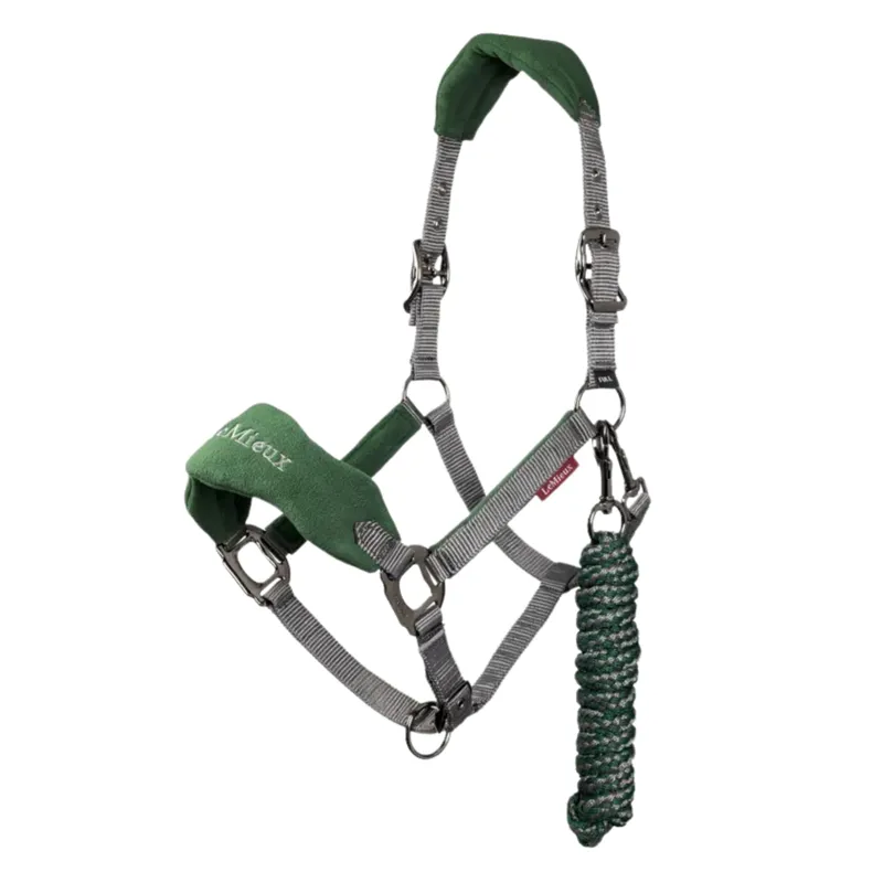 LeMieux Vogue Fleece Headcollar and Leadrope in Hunter Green