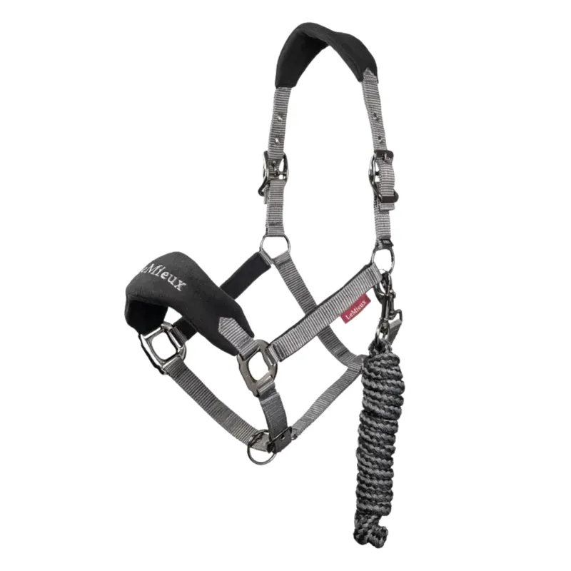 LeMieux Vogue Headcollar and Leadrope in Black and Grey