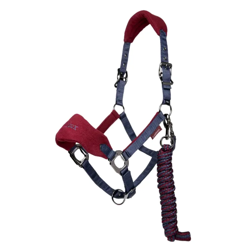 LeMieux Vogue Headcollar and Leadrope in Burgundy and Navy