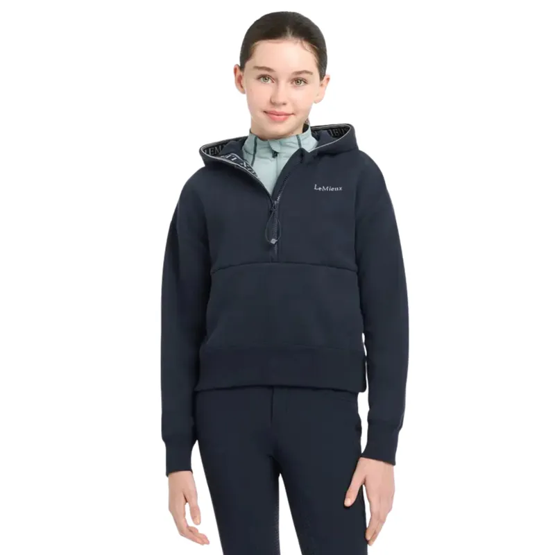 LeMieux Young Rider Hettie 1/2 Zip Hoodie in Navy