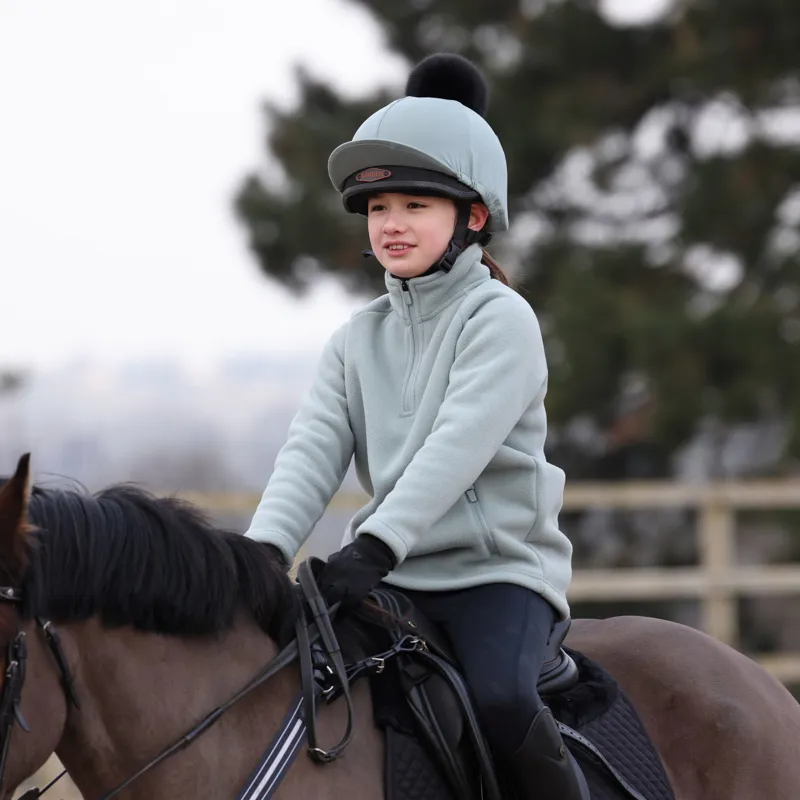 Aubrion React Half Zip Fleece Young Rider in Sage-2