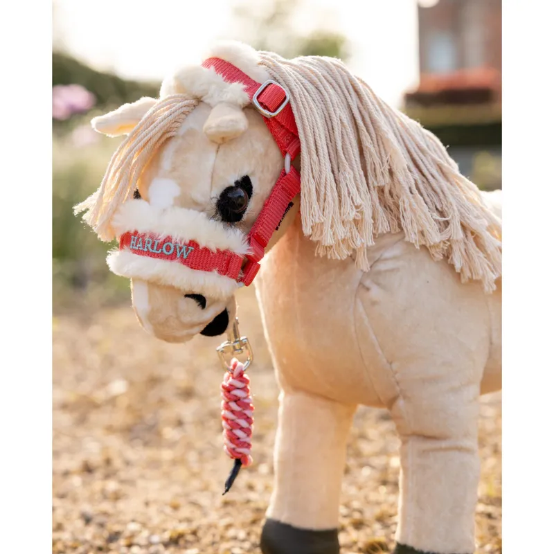 LeMieux Harlow Toy Pony Headcollar and Leadrope in Coral Crush-1