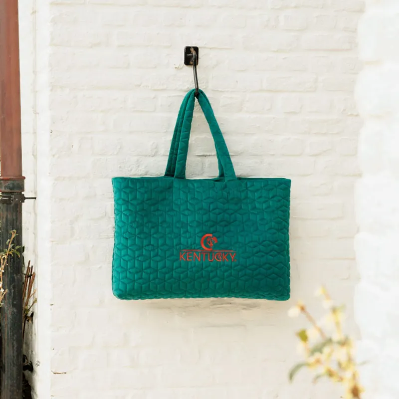 Kentucky Velvet Bag Kentucky Logo in Emerald-1