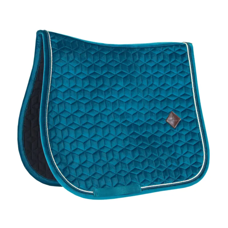 Kentucky Jumping Saddle Pad Velvet in Emerald