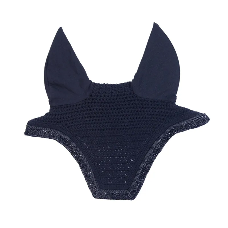 Kentucky Fly Veil Wellington Glitter Stone in Dark Navy