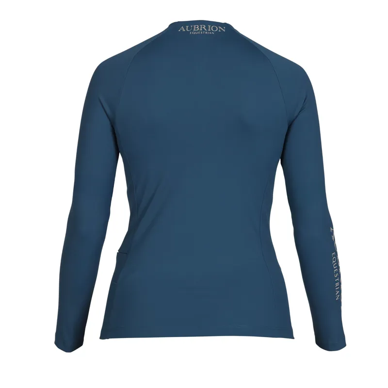 Aubrion Equestrian Winter Long Sleeve Base Layer in Estate Blue -1