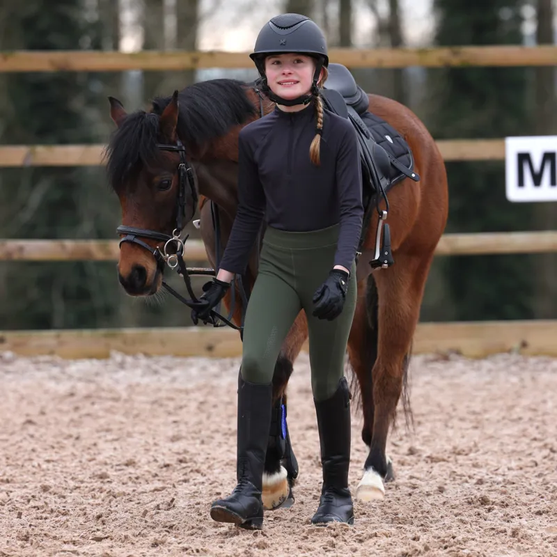 Aubrion React Winter Base Layer Young Rider in Charcoal -4