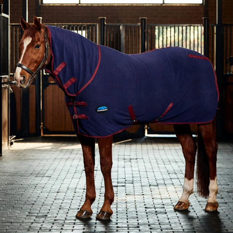 Weatherbeeta Anti-Static Fleece Combo Rug in Navy/Burgundy