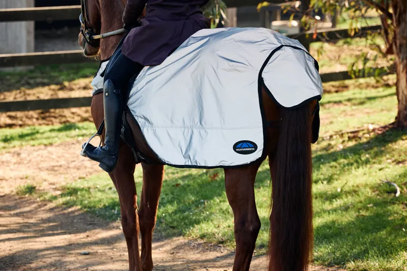 WeatherBeeta Reflective Wrap Around Exercise Sheet  In Silver/Black