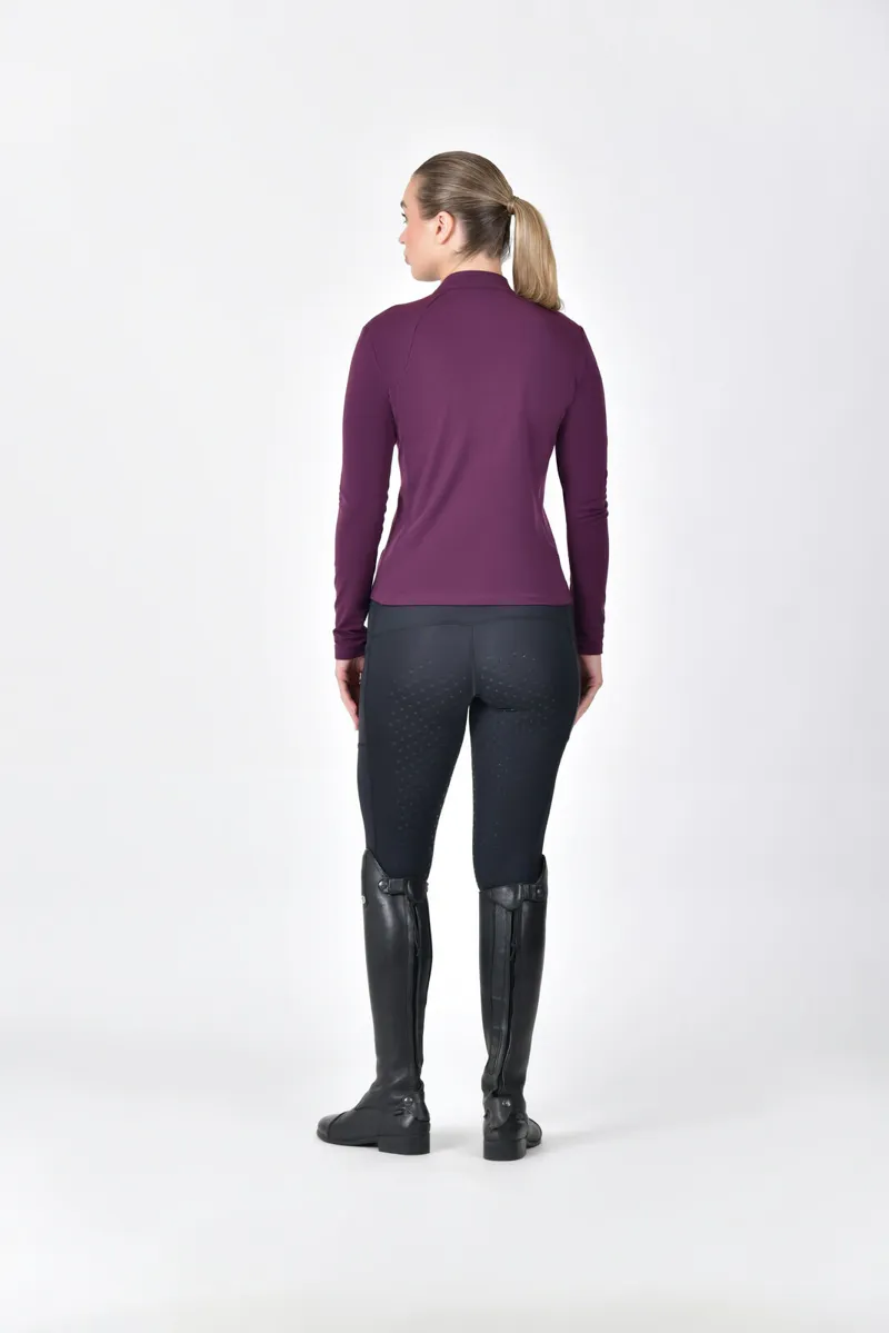 Dublin Brushed Long Sleeve Mid-Layer In Purple Violet-1